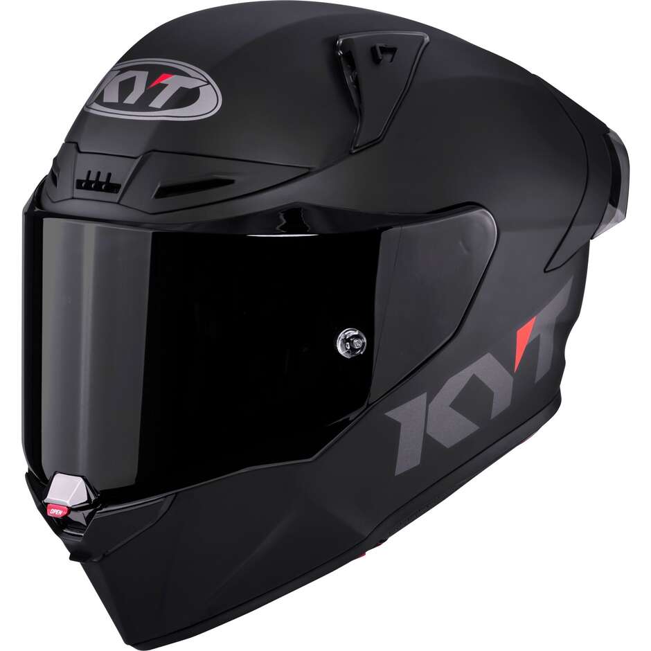 Kyt R1R PLAIN Integralhelm für Rennfahrer, Mattschwarz