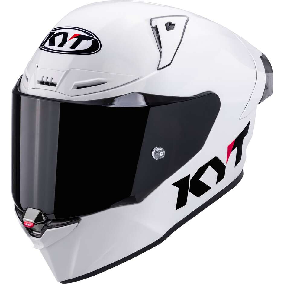 Kyt R1R PLAIN White Full Face Racing Motorcycle Helmet
