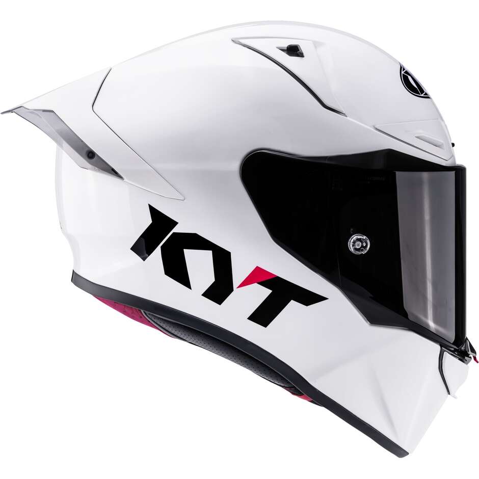 Kyt R1R PLAIN White Full Face Racing Motorcycle Helmet