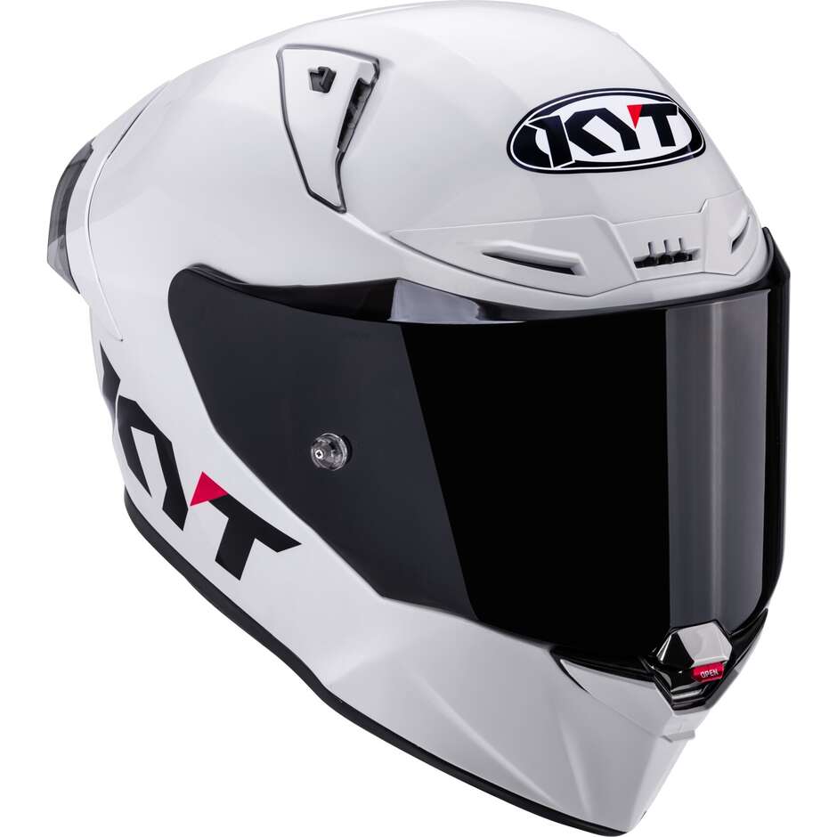 Kyt R1R PLAIN White Full Face Racing Motorcycle Helmet