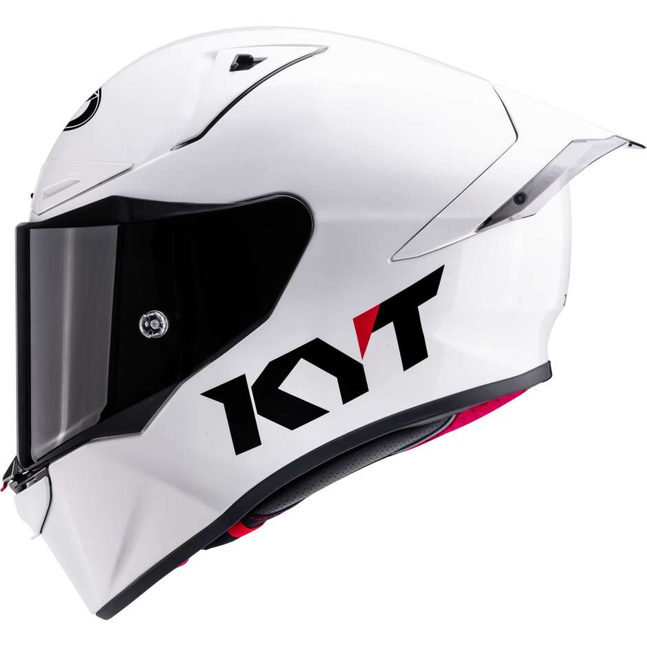 Kyt R1R PLAIN White Full Face Racing Motorcycle Helmet