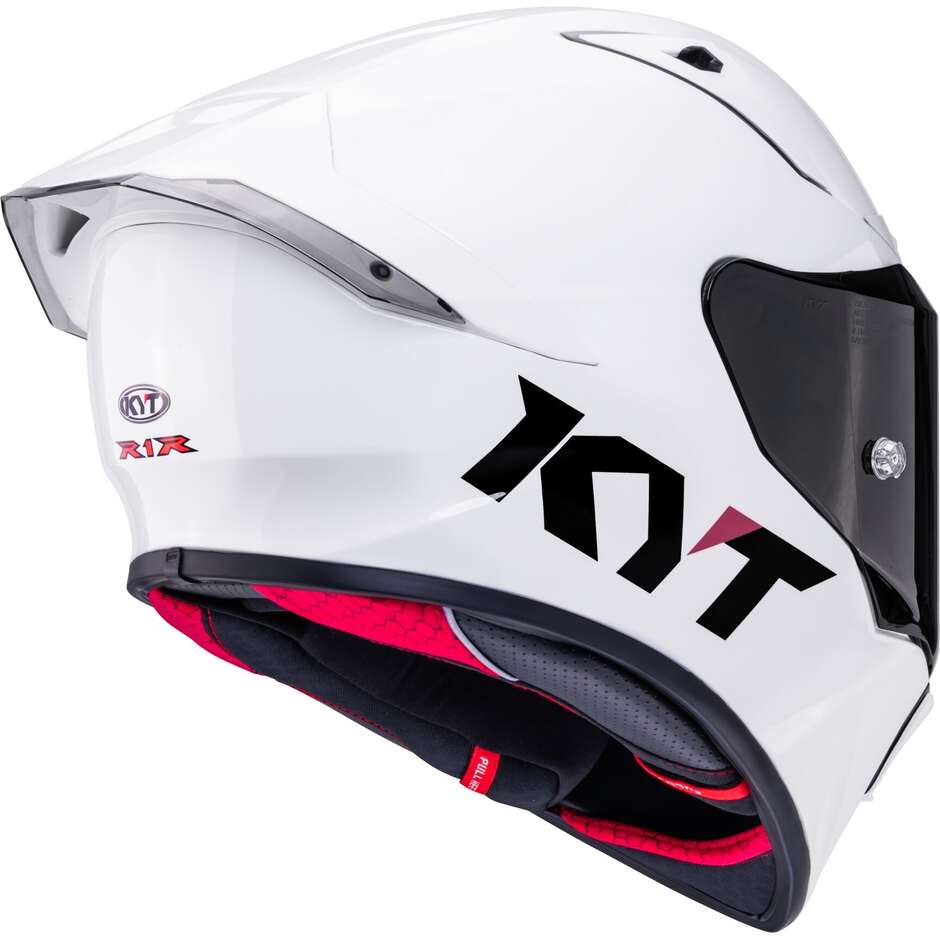 Kyt R1R PLAIN White Full Face Racing Motorcycle Helmet