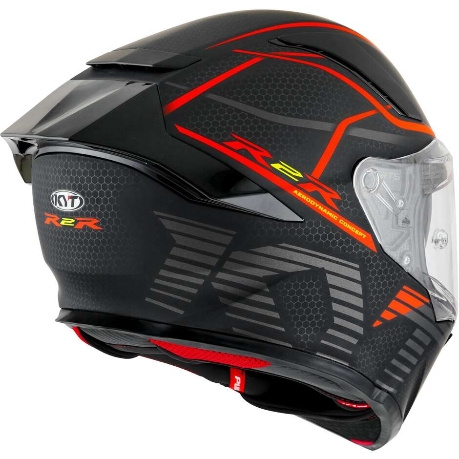 KYT R2R CONCEPT Full Face Motorcycle Helmet Matt Black Red