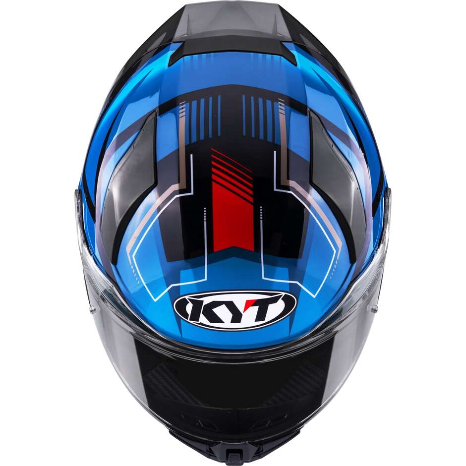 Kyt R2R PARSEC Full Face Touring Motorcycle Helmet Black Blue Red