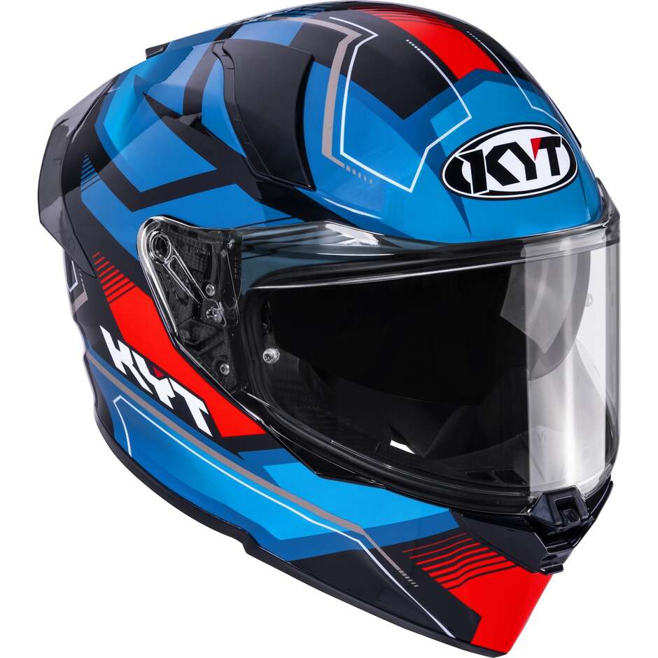 Kyt R2R PARSEC Full Face Touring Motorcycle Helmet Black Blue Red