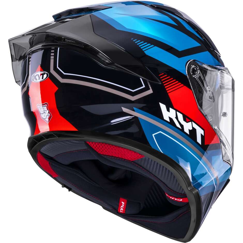 Kyt R2R PARSEC Full Face Touring Motorcycle Helmet Black Blue Red