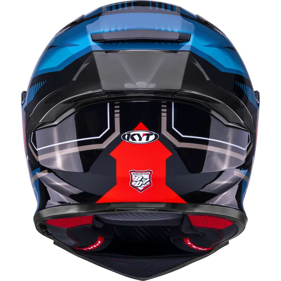 Kyt R2R PARSEC Full Face Touring Motorcycle Helmet Black Blue Red