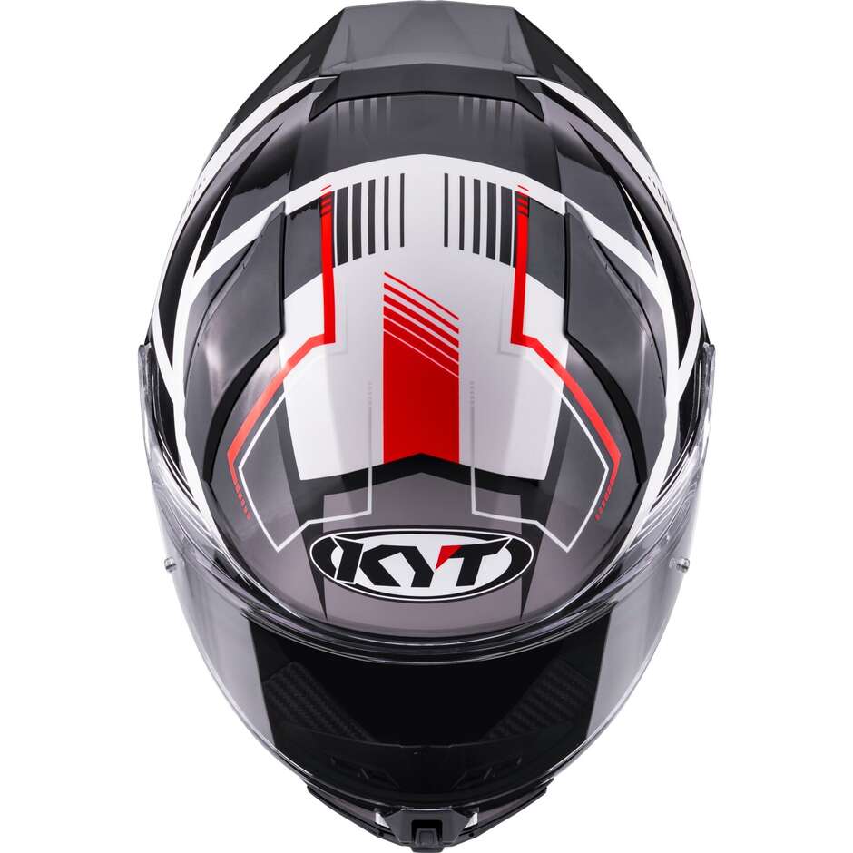 Kyt R2R PARSEC Full Face Touring Motorcycle Helmet White Red