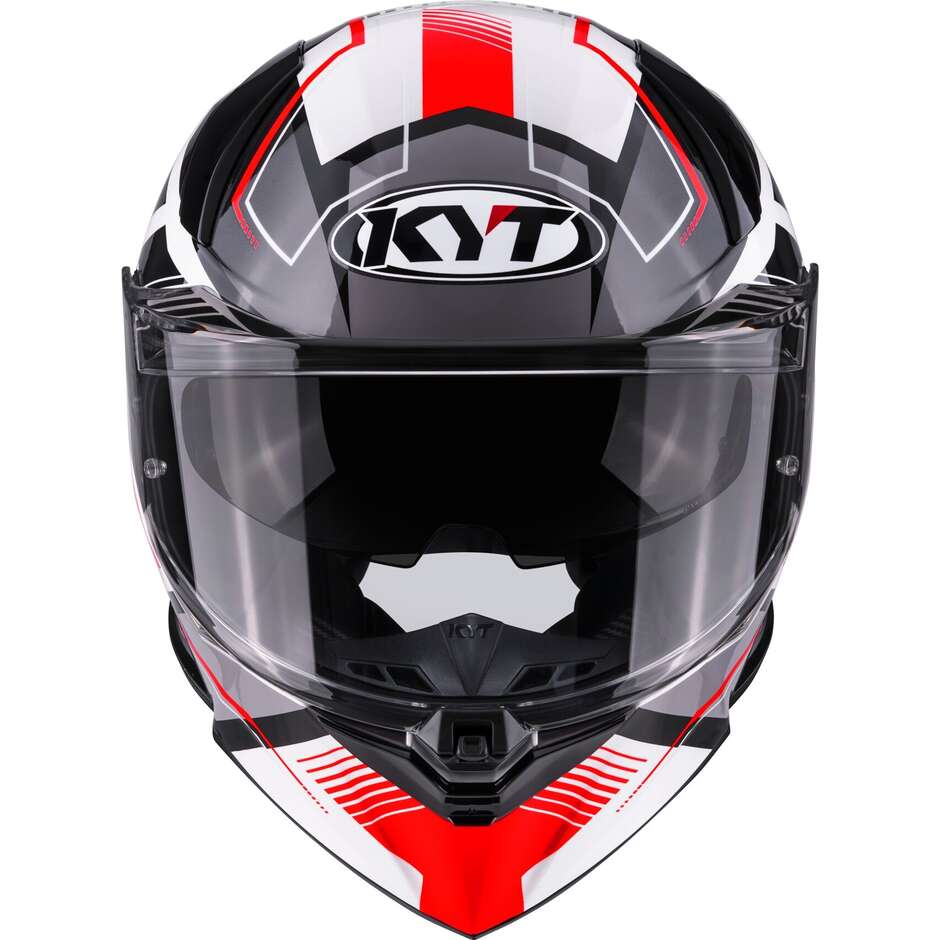 Kyt R2R PARSEC Full Face Touring Motorcycle Helmet White Red