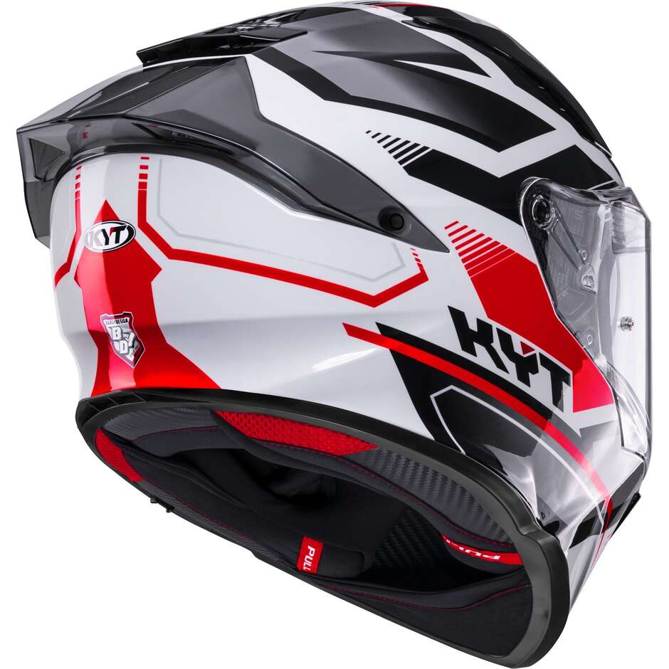 Kyt R2R PARSEC Full Face Touring Motorcycle Helmet White Red