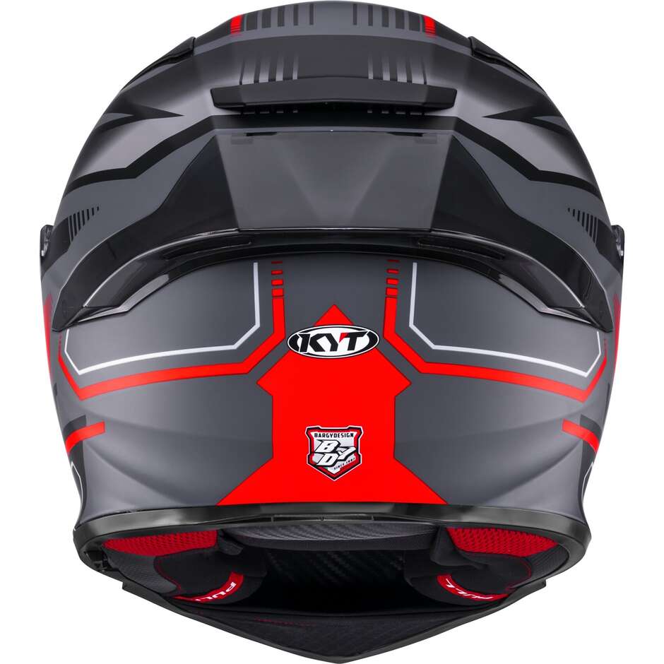 Kyt R2R PARSEC Matte GRL Grey Red Full Face Touring Motorcycle Helmet