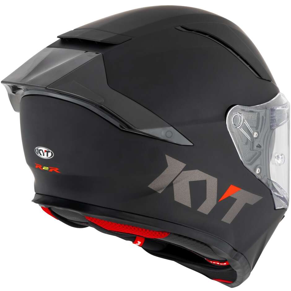 KYT R2R PLAIN Full Face Motorcycle Helmet Matt Black