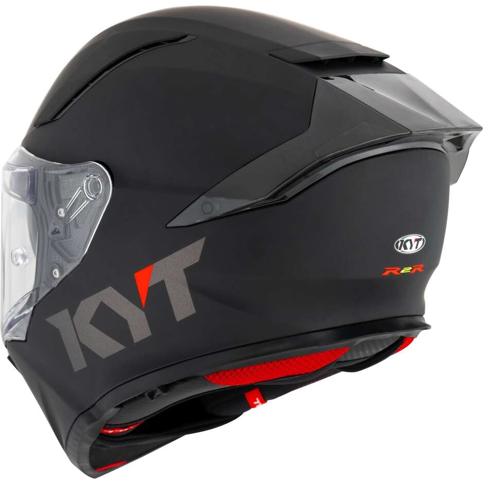 KYT R2R PLAIN Full Face Motorcycle Helmet Matt Black