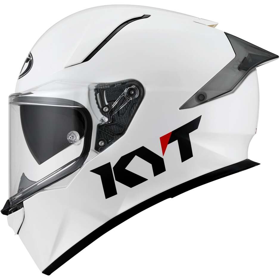 KYT R2R PLAIN Integral-Motorradhelm Weiß