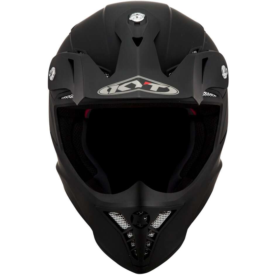 KYT SKYHAWK PLAIN Mattschwarzer Moto-Cross-Helm
