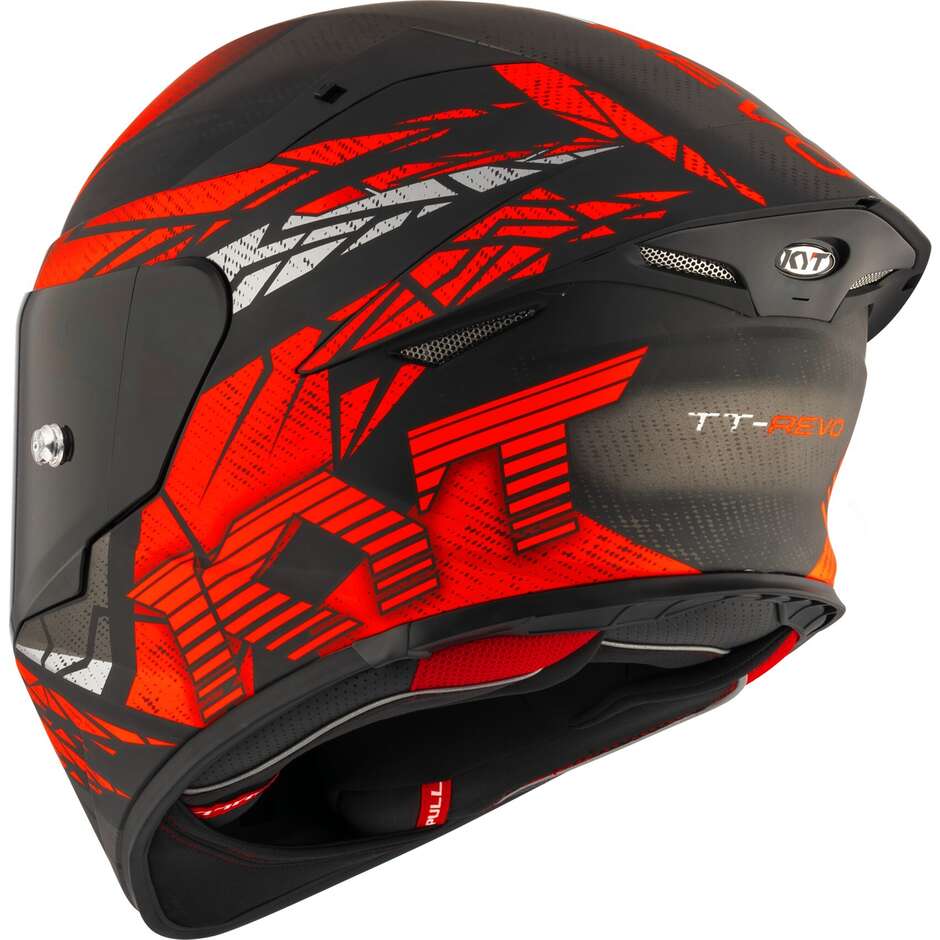 Kyt TT-REVO COMBUSTION Full Face Motorcycle Helmet Matt Red