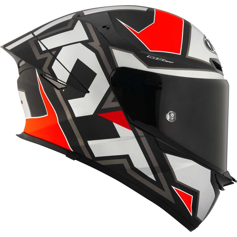 Kyt TT-REVO ELECTRON Full Face Motorcycle Helmet Matt Grey Red