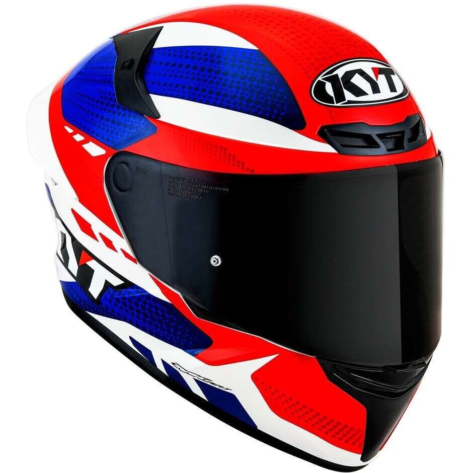 Kyt TT-REVO GEAR Integral-Motorradhelm Blau Rot