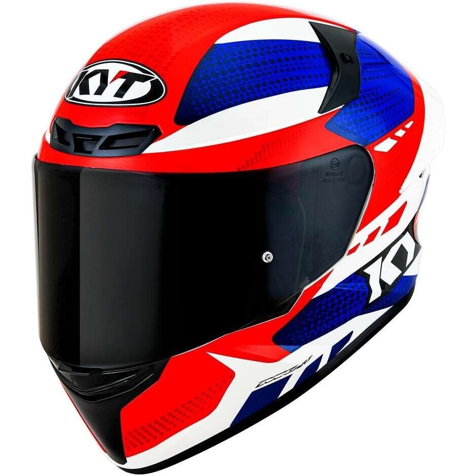 Kyt TT-REVO GEAR Integral-Motorradhelm Blau Rot