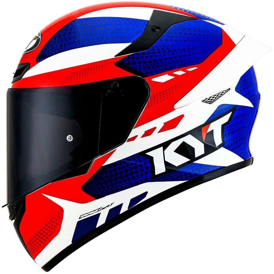 Kyt TT-REVO GEAR Integral-Motorradhelm Blau Rot