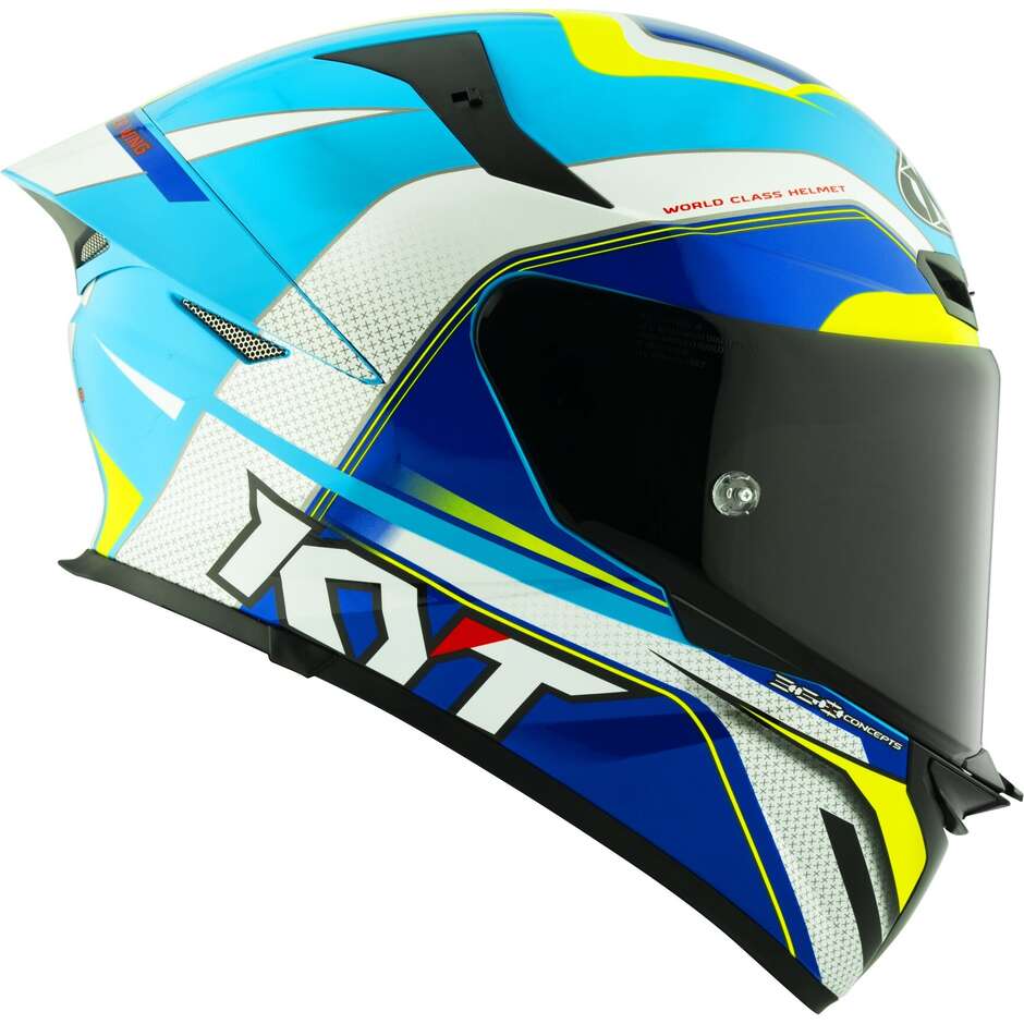 Kyt TT-REVO GRAN PRIX Integral-Motorradhelm Weiß Blau