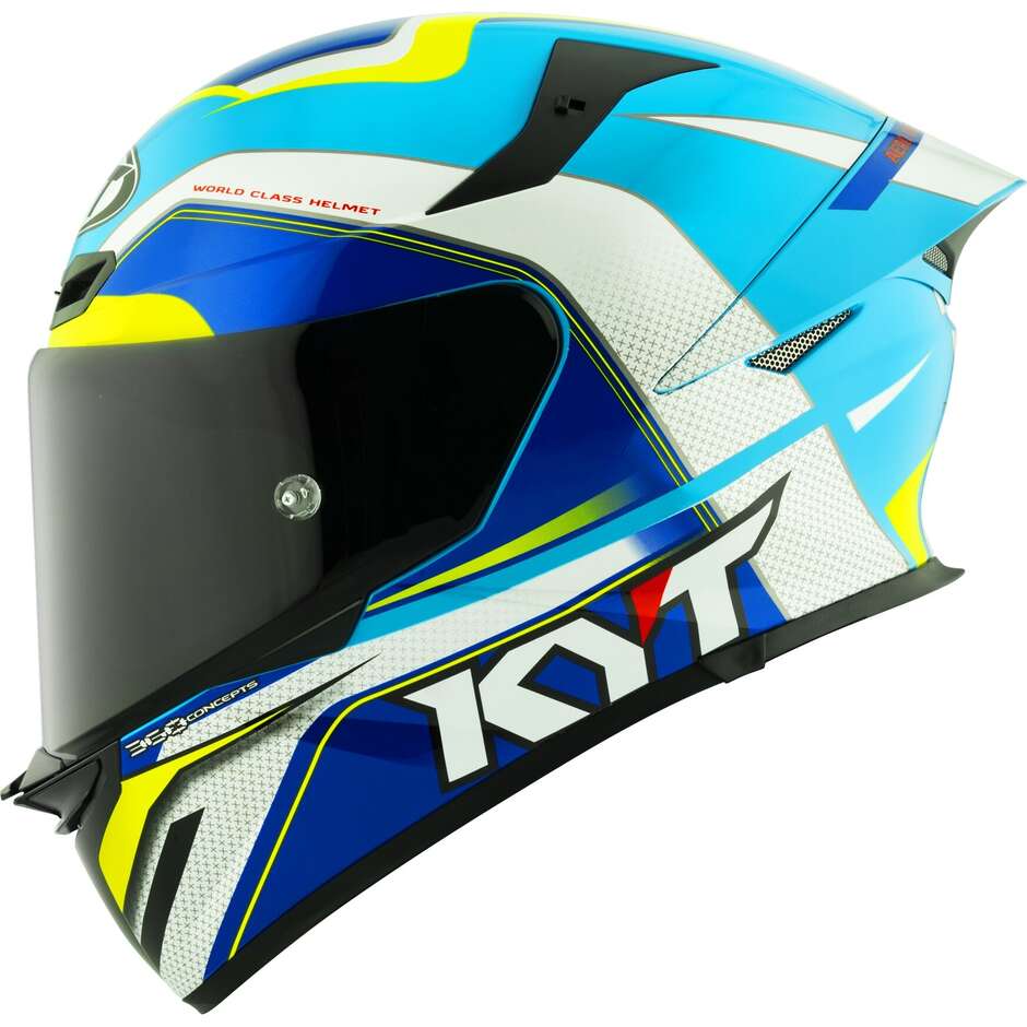 Kyt TT-REVO GRAN PRIX Integral-Motorradhelm Weiß Blau