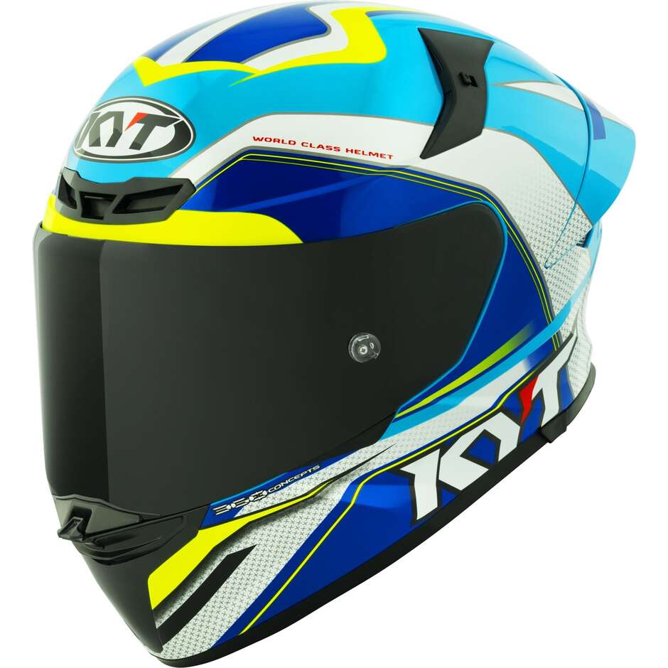 Kyt TT-REVO GRAN PRIX Integral-Motorradhelm Weiß Blau