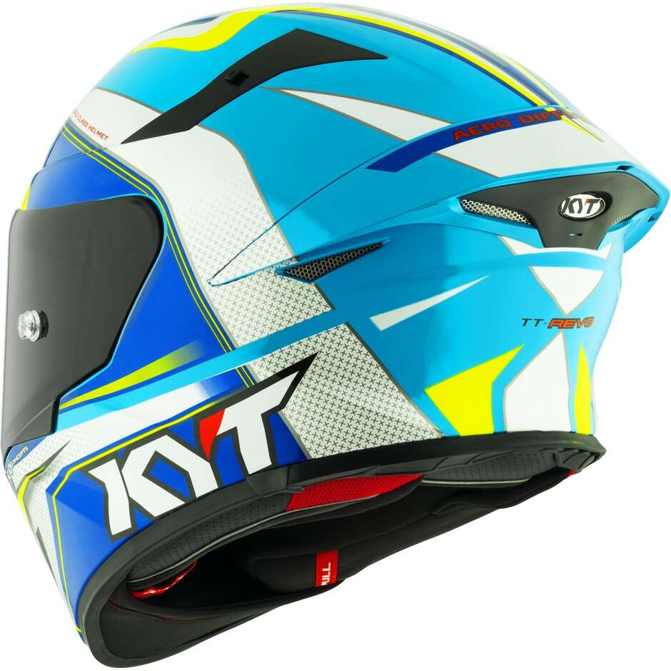 Kyt TT-REVO GRAN PRIX Integral-Motorradhelm Weiß Blau