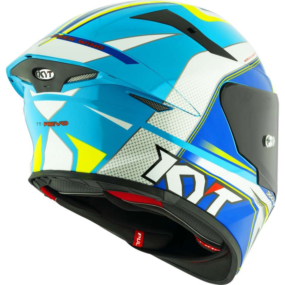 Kyt TT-REVO GRAN PRIX Integral-Motorradhelm Weiß Blau