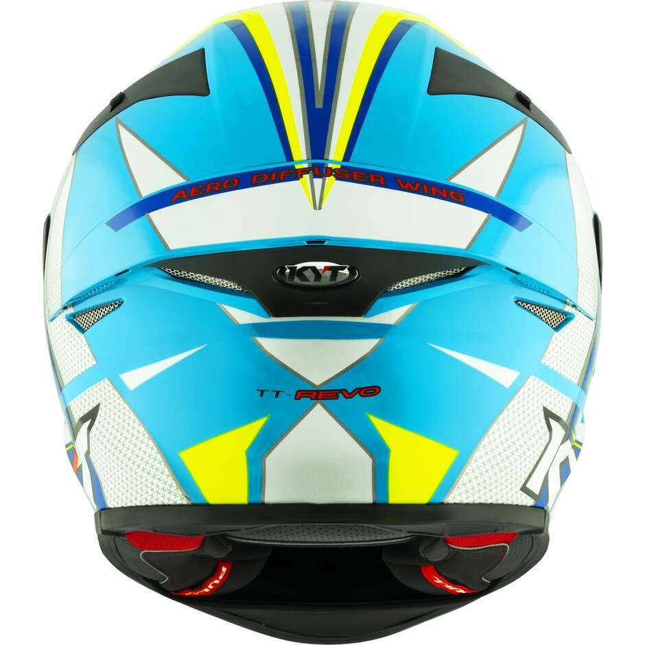 Kyt TT-REVO GRAN PRIX Integral-Motorradhelm Weiß Blau
