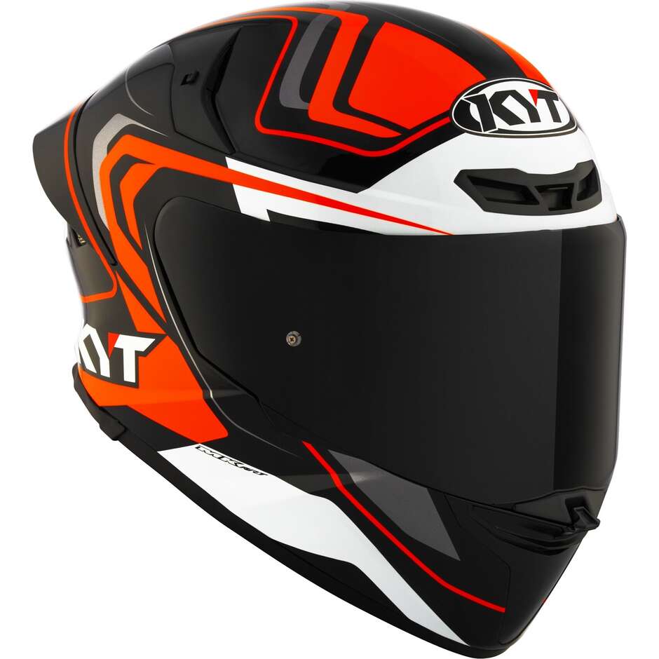 Kyt TT-REVO OVERTECH Full Face Motorcycle Helmet Black Orange