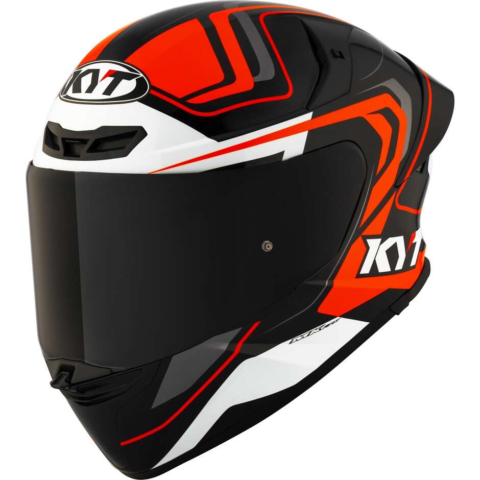 Kyt TT-REVO OVERTECH Full Face Motorcycle Helmet Black Orange