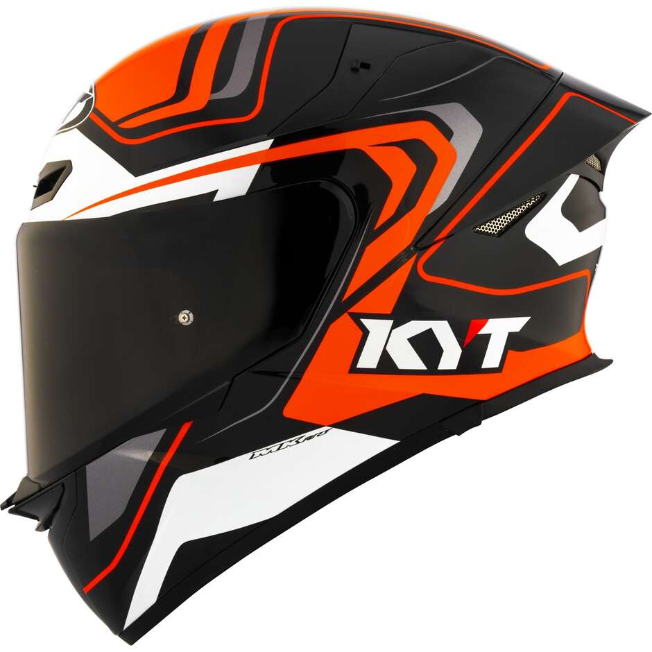 Kyt TT-REVO OVERTECH Full Face Motorcycle Helmet Black Orange
