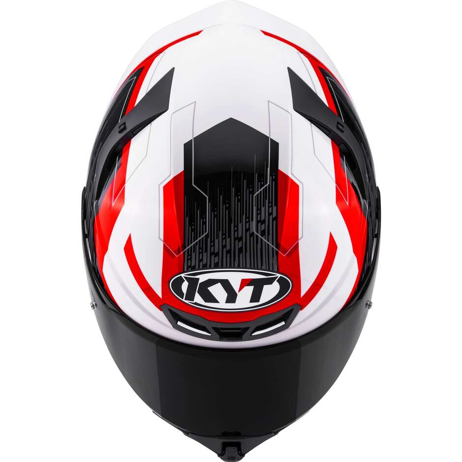 Kyt TT-REVO SPEEDING Full Face Motorcycle Helmet White Red