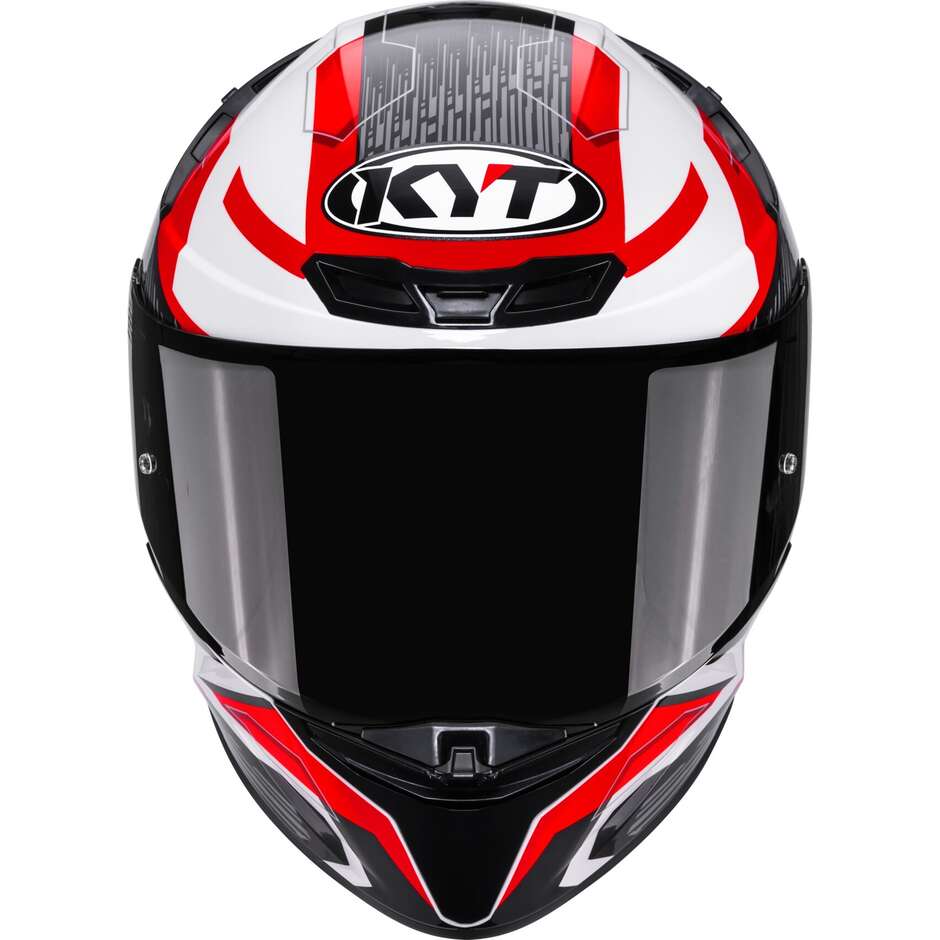 Kyt TT-REVO SPEEDING Full Face Motorcycle Helmet White Red