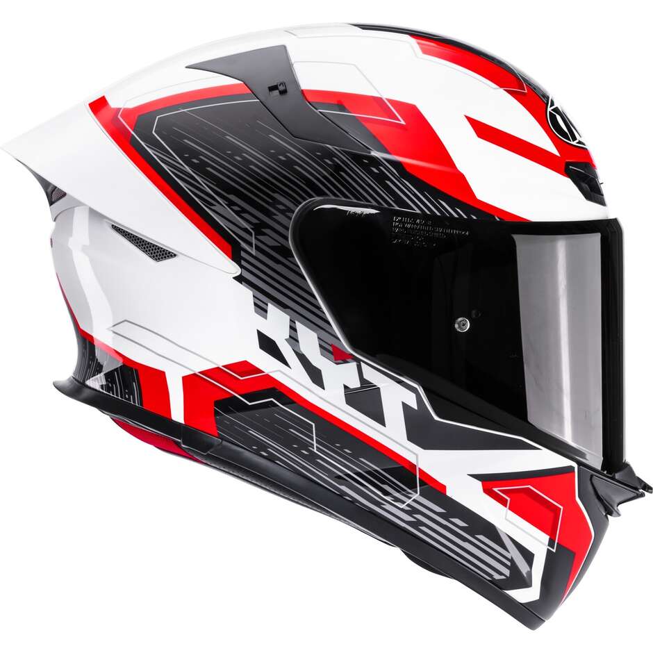 Kyt TT-REVO SPEEDING Full Face Motorcycle Helmet White Red
