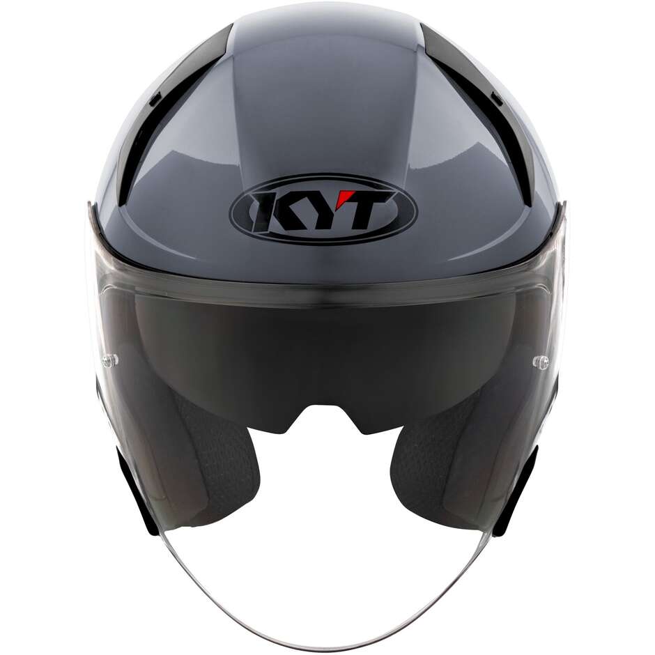 KYT TTR-JET PLAIN Jet Motorcycle Helmet Grey