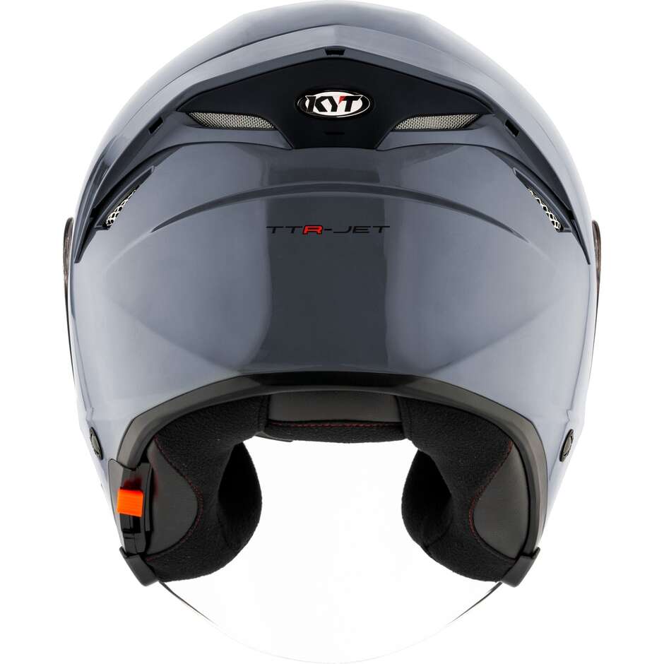 KYT TTR-JET PLAIN Jet Motorcycle Helmet Grey