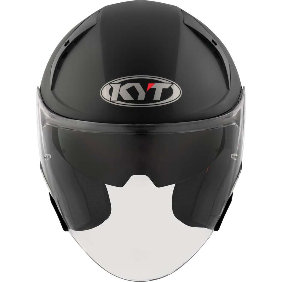 KYT TTR-JET PLAIN Jet Motorcycle Helmet Matt Black
