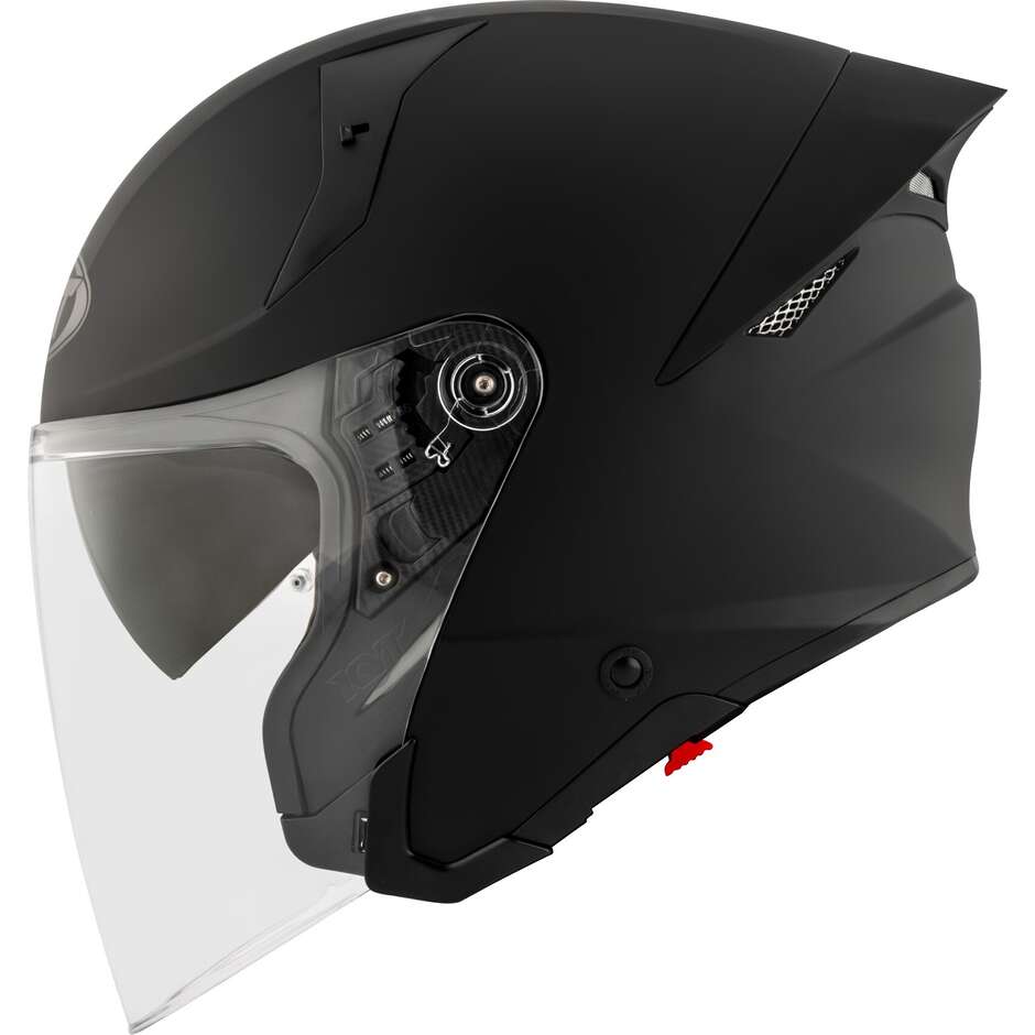 KYT TTR-JET PLAIN Jet Motorcycle Helmet Matt Black