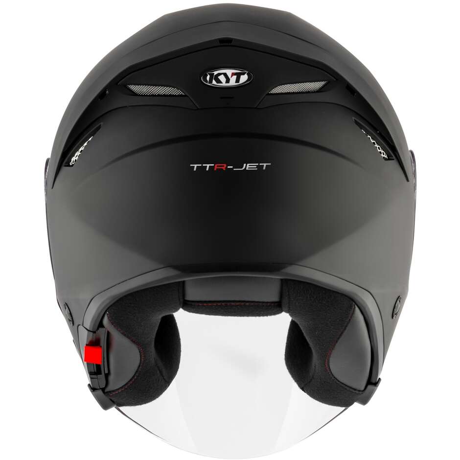 KYT TTR-JET PLAIN Jet Motorcycle Helmet Matt Black