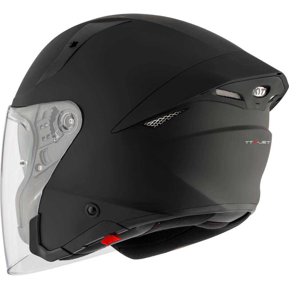KYT TTR-JET PLAIN Jet Motorcycle Helmet Matt Black