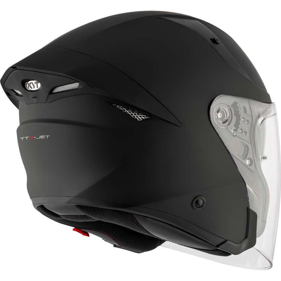 KYT TTR-JET PLAIN Jet Motorcycle Helmet Matt Black