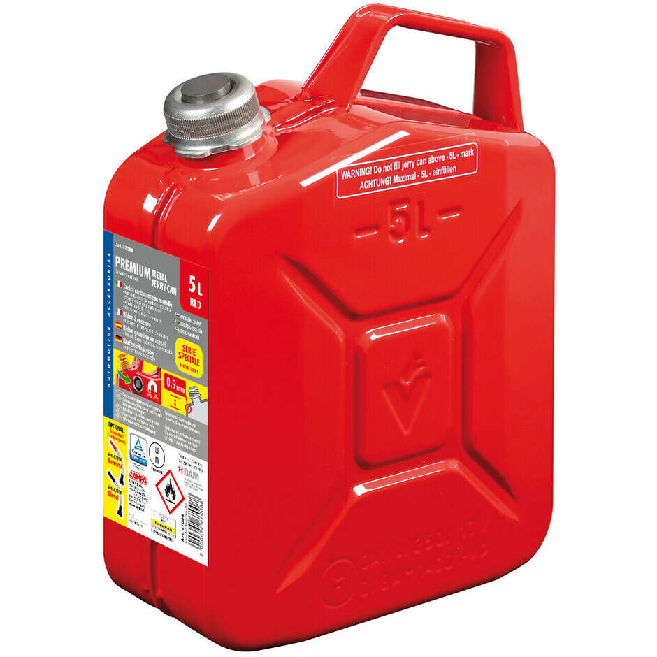 Lampa 5L Red Metal Fuel Can
