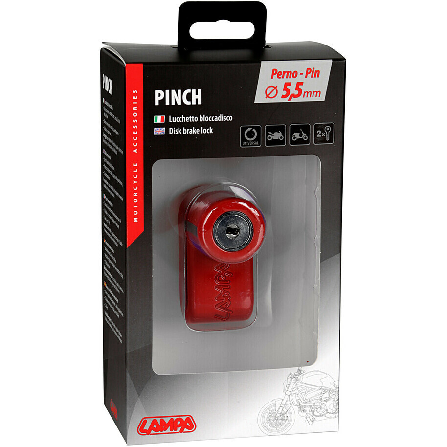 Lampa Moto Disc Lock Pinch Model Pin 5,5 mm Rot
