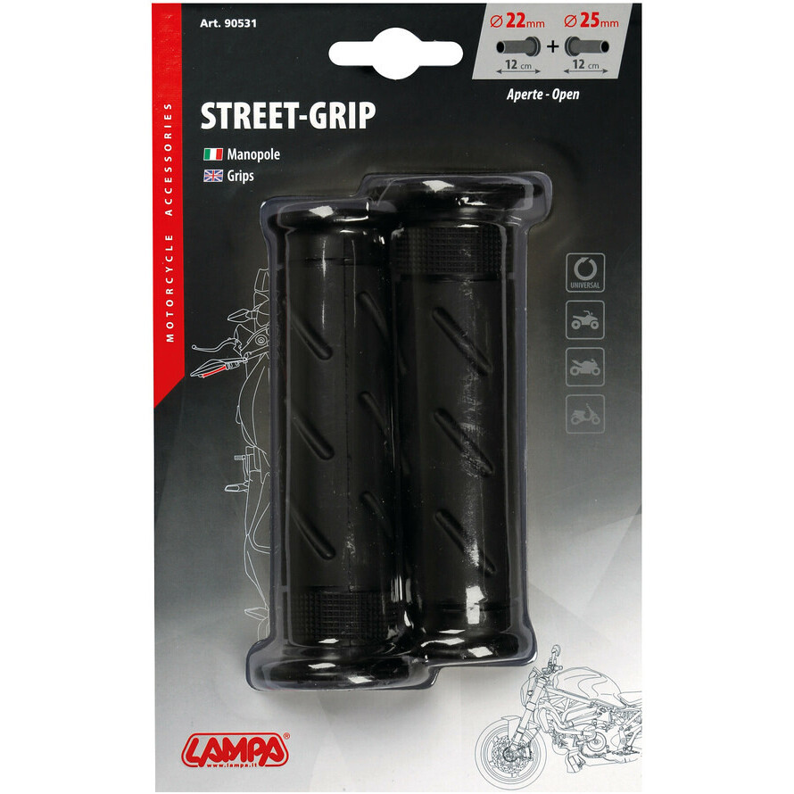 Lampa Street Grip Universal Motorcycle Grips Black