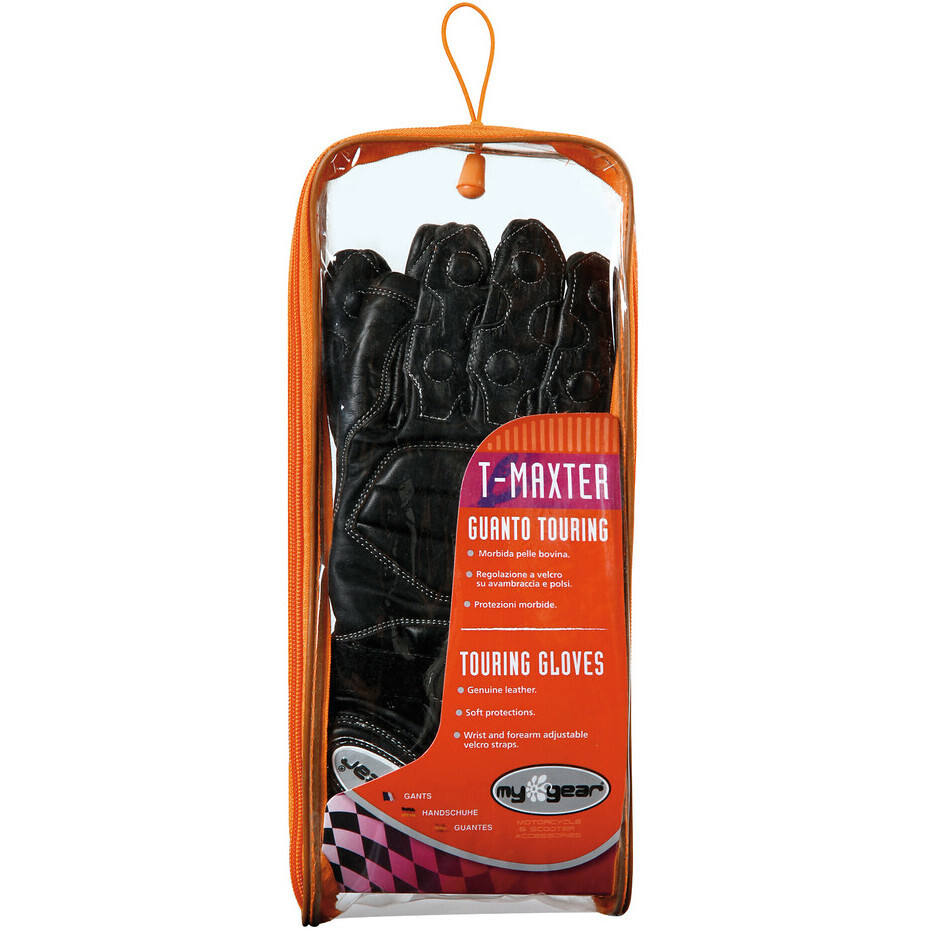 Lampa T-Maxter Schwarze Touring-Motorradhandschuhe