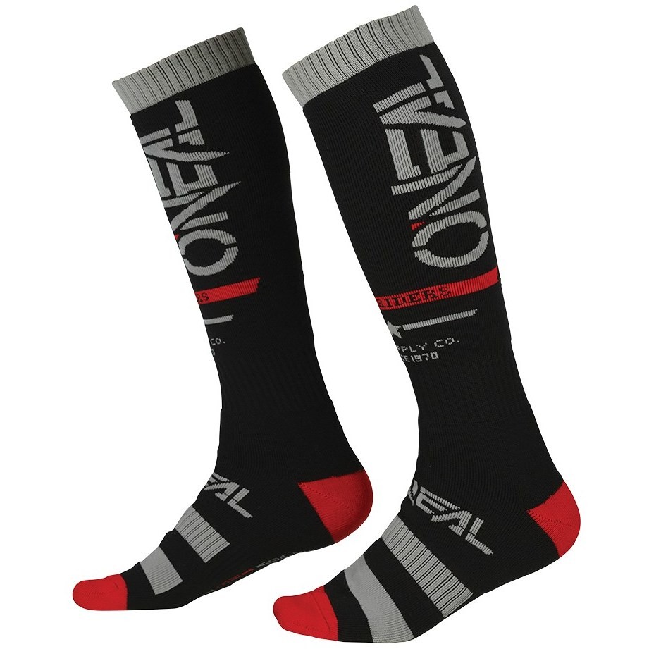 Lange Socken Oneal Pro Mx Sock Moto Cross Enduro Mtb Squadron Schwarz