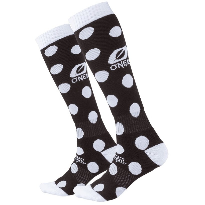 Lange Socken Oneal Pro Mx Socke Moto Cross Enduro Mtb Candy Schwarz Weiß