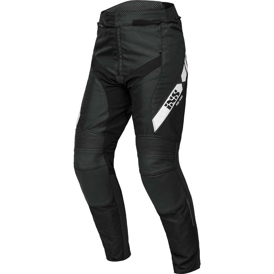 LD RS-500 1.0 Black White Leather Motorcycle Pants